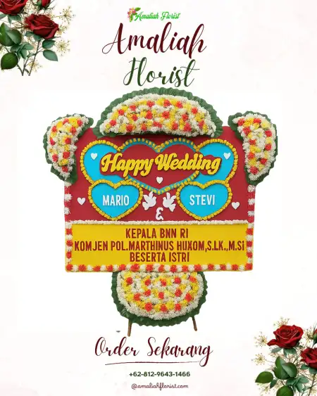 Papan Bunga Pernikahan Marga Jaya Indah
